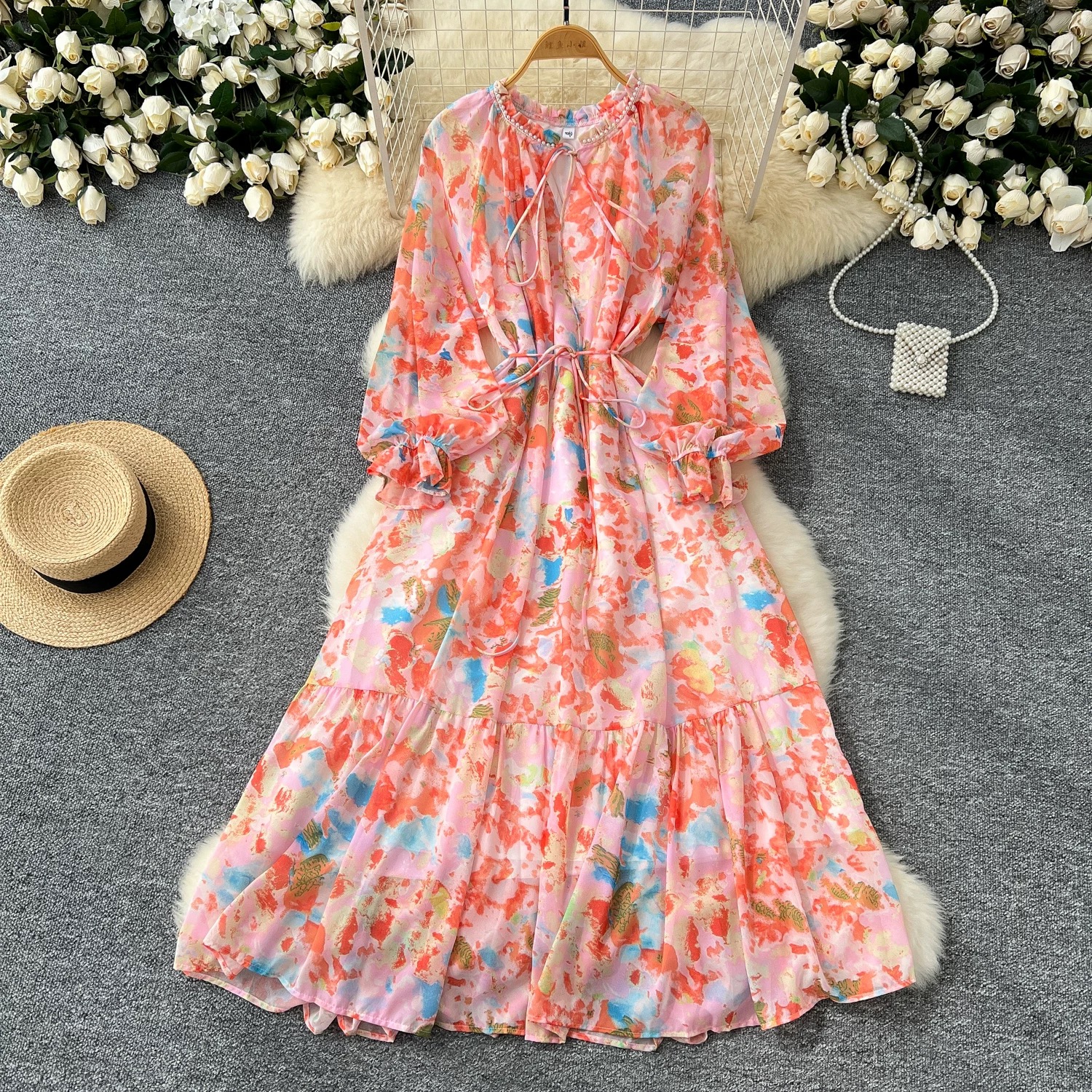 Rock and roll girl floral dress CD850 images